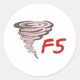 F5 TORNADO RONDE STICKER