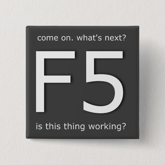 F5 VIERKANTE BUTTON 5,1 CM (Voorkant)