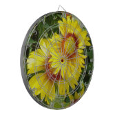 F6 Gele wilde bloemen Gaillardia Dartbord (Voorkant Links)