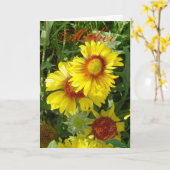 F6 Gele wilde bloemen Gaillardia Kaart (Gele Bloem)