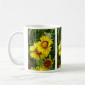 F6 Gele wilde bloemen Gaillardia Koffiemok (Links)