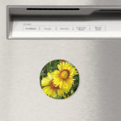 F6 Gele wilde bloemen Gaillardia Magneet (Insitu (Vaatwasser))