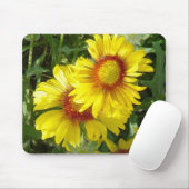 F6 Gele wilde bloemen Gaillardia Muismat (Met muis)