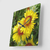 F6 Gele wilde bloemen Gaillardia Vierkante Klok (Hoek)