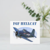 F6F Grumman Hellcat Briefkaart (Staand voorkant)