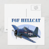 F6F Grumman Hellcat Briefkaart (Voorkant / Achterkant)