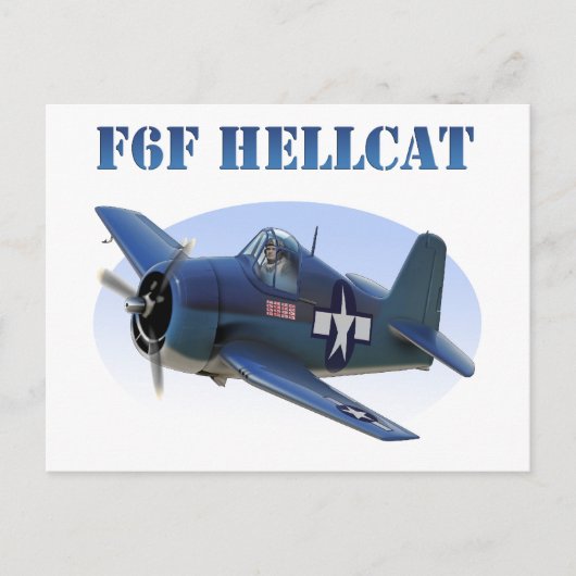 F6F Grumman Hellcat Briefkaart (Voorkant)