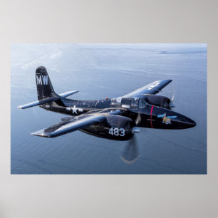 F7F Tigercat 'Bad Kat' over de Puget Sound Poster