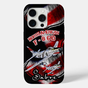 F86 Sabre gevechtsvliegtuig telefoonhoes iPhone 15 Pro Case