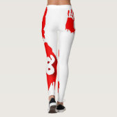 F8 FATE HANDPRINT LOGO YOGA STRETCH WERKT UIT LEGGINGS (Achterkant)