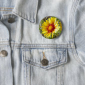 F8 Gele wilde bloemen Gaillardia Ronde Button 5,7 Cm (In situ)