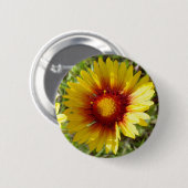 F8 Gele wilde bloemen Gaillardia Ronde Button 5,7 Cm (Voorkant /achterkant)