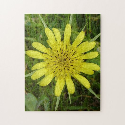 F9 Gele Wilde Bloem Bokkenbaard Legpuzzel (Verticaal)