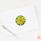 F9 Gele Wilde Bloem Geitebaard Ronde Sticker (Envelop)