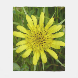 F9 Gele Wilde Bloem Geitebaard Tragopogon dubius Fleece Deken