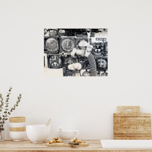 F-100 instrumentenpaneel poster (Keuken)