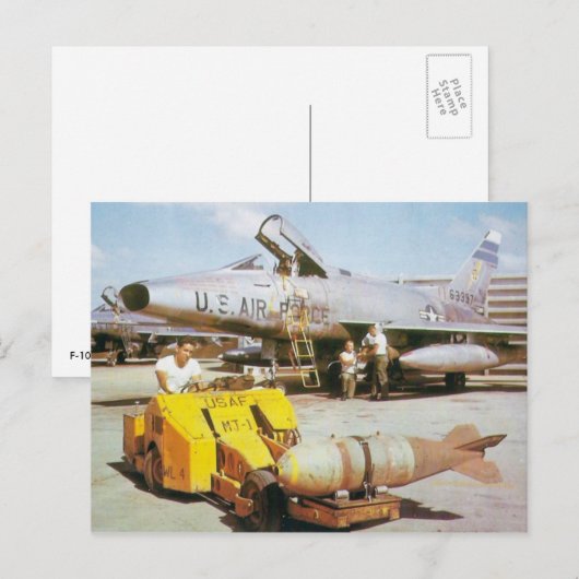 F-100 Super Saber Briefkaart (Voorkant / Achterkant)