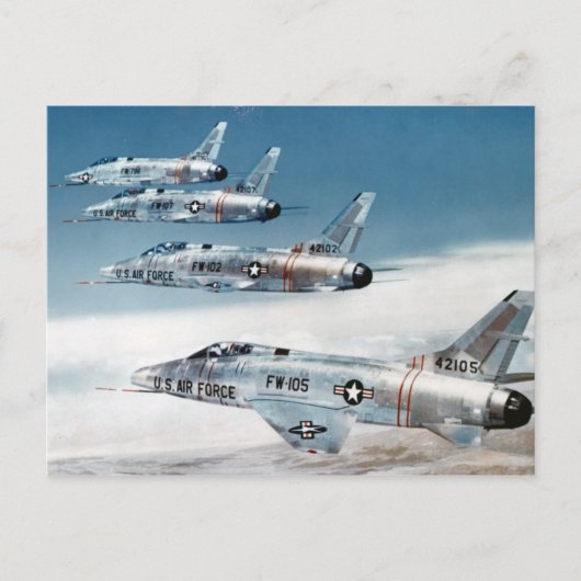 F-100 Super Sabers Briefkaart (Voorkant)