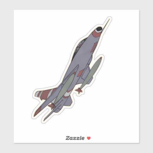 F-100 Super Sabre, Fighter Vliegtuig Sticker (Vel)