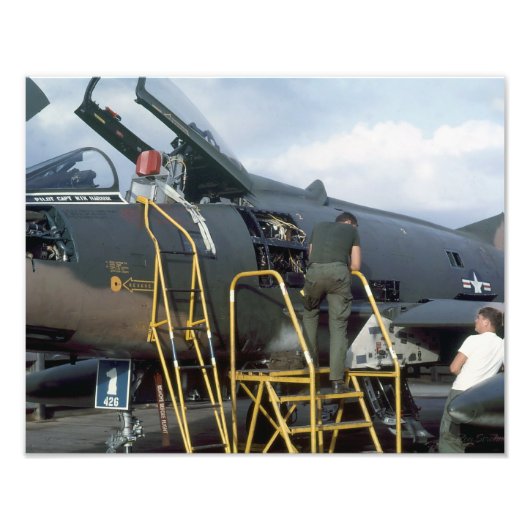 F-100 Vietnam 1968 Print Foto Afdruk (Voorkant)