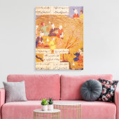 F.103v Open-air feast, uit een gedichtenboek, 1554 Canvas Afdruk (Insitu (Woonkamer))