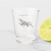 F-104 Starfighter Shot Glass Glas (Achterkant)