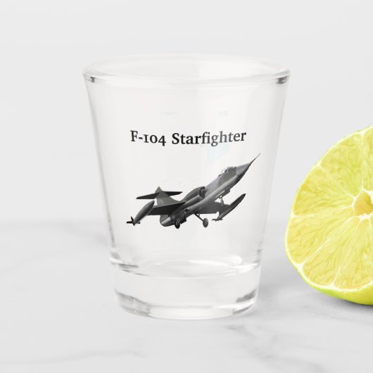 F-104 Starfighter Shot Glass Glas (Voorkant)