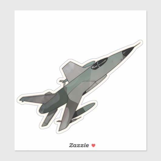 F-105 Thunderchief, Fighter-Bomber Vliegtuig Sticker (Vel)