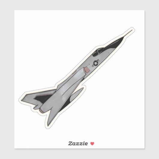 F-106 Delta Dart, Interceptor Vliegtuig Sticker (Vel)