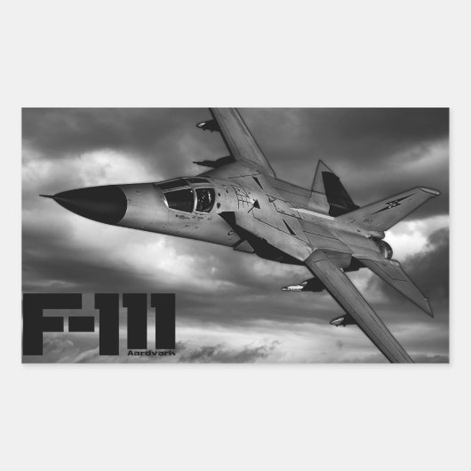 F-111 Aardvark Rechthoekige Sticker (Voorkant)