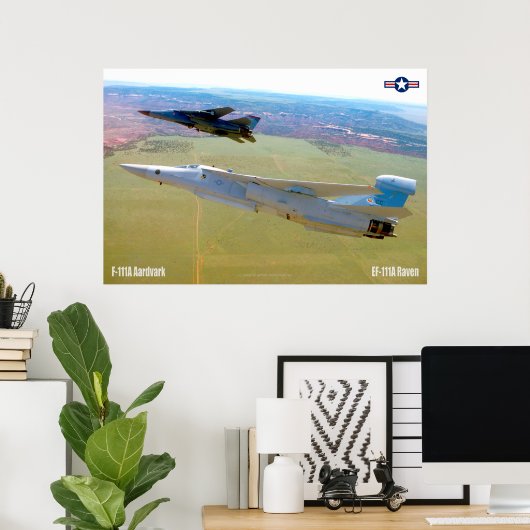 F-111A AARDVARK en EF-111A RAVEN Poster (Thuiskantoor)