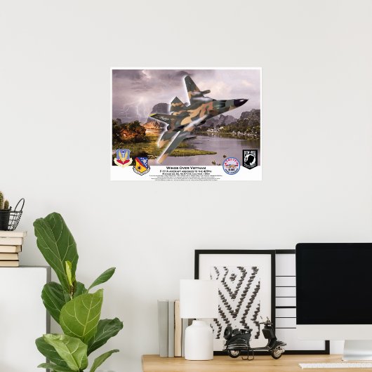 F-111A over Vietnam Aardvark Poster (Thuiskantoor)