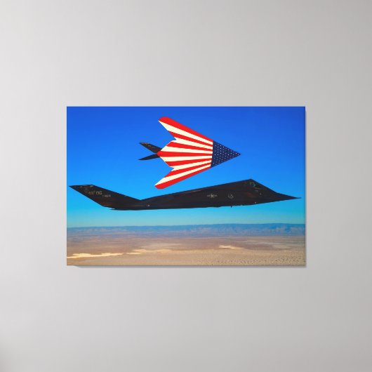 F-117 NIGHTHAWK 32x48 Canvas Afdruk (Voorkant)