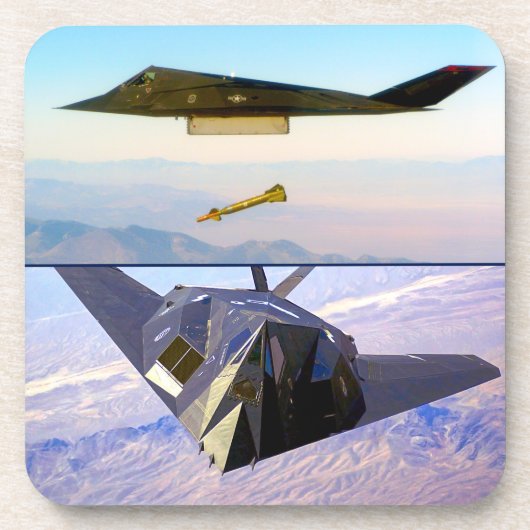 F-117 NIGHTHAWK BIER ONDERZETTER (Voorkant)