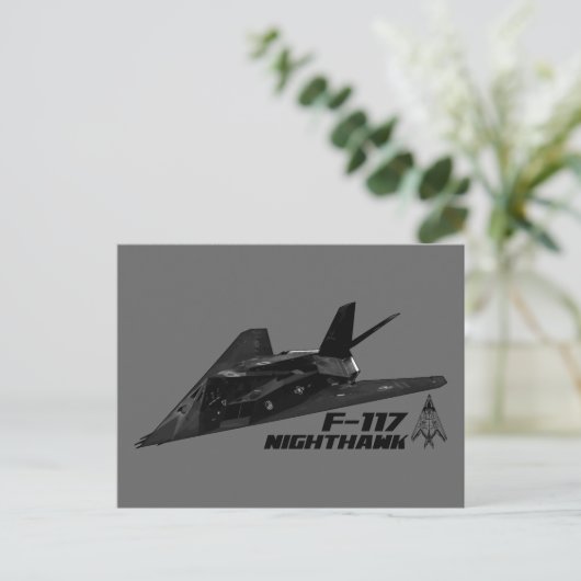 F-117 Nighthawk Briefkaart (Staand voorkant)
