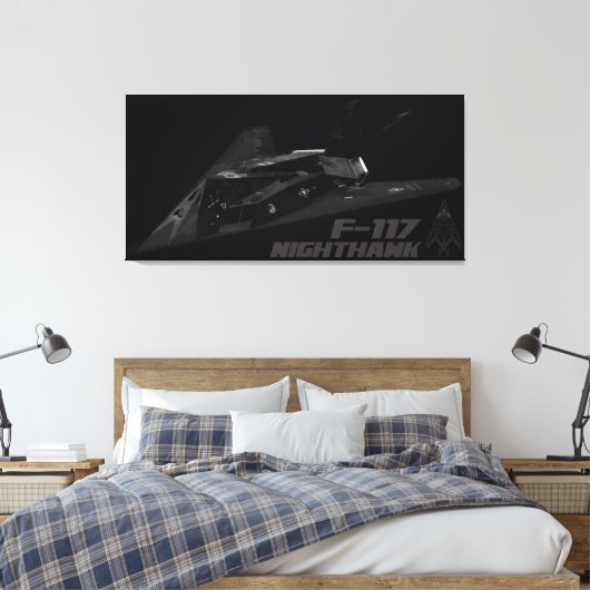 F-117 Nighthawk Canvas Afdruk (Insitu (Slaapkamer))