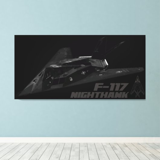 F-117 Nighthawk Canvas Afdruk (Insitu (Houten vloer))