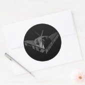 F-117 Nighthawk Classic Ronde Sticker (Envelop)