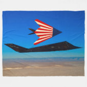 F-117 NIGHTHAWK FLEECE DEKEN (Voorkant (Horizontaal))