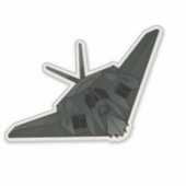 F-117 Nighthawk, Stealth Attack Vliegtuig Sticker (Voorkant)