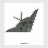 F-117 Nighthawk, Stealth Attack Vliegtuig Sticker (Vel)
