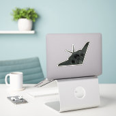 F-117 Nighthawk, Stealth Attack Vliegtuig Sticker (Laptop op bureau)