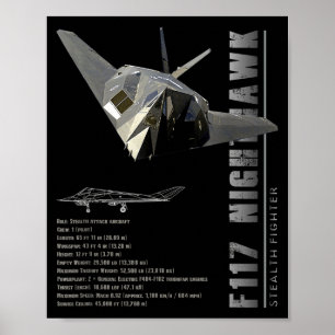 F-117 Nighthawk Stealth Fighter-spec  Poster