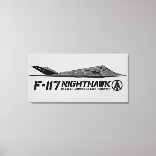 F-117 Nighthawk Stretched Canvas Print (Voorkant)
