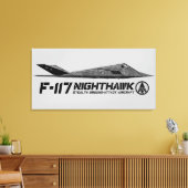 F-117 Nighthawk Stretched Canvas Print (Insitu (Woonkamer))