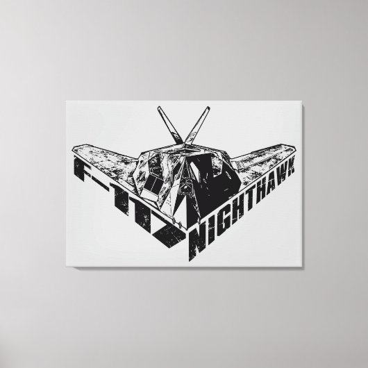 F-117 Nighthawk Verpakt Canvas Afdruk (Voorkant)