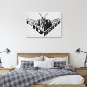 F-117 Nighthawk Verpakt Canvas Afdruk (Insitu (Slaapkamer))
