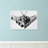 F-117 Nighthawk Verpakt Canvas Afdruk (Insitu (Houten vloer))