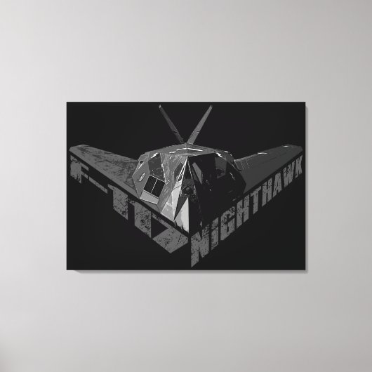 F-117 Nighthawk Verpakt Canvas Afdruk (Voorkant)