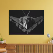 F-117 Nighthawk Verpakt Canvas Afdruk (Insitu (Woonkamer))